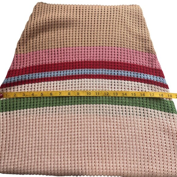 Vintage-Inspired VRG GRL Multicolor Crochet Knit Maxi Dress Long Sleeves Size 8 - Picture 11 of 15